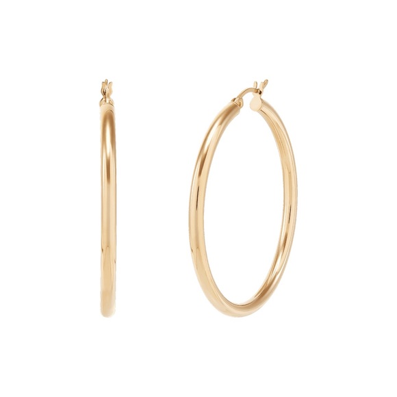 Silpada Smooth Falling Hoop Gold-Plated Silver Earrings - Picture 1 of 6